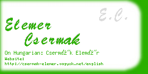 elemer csermak business card